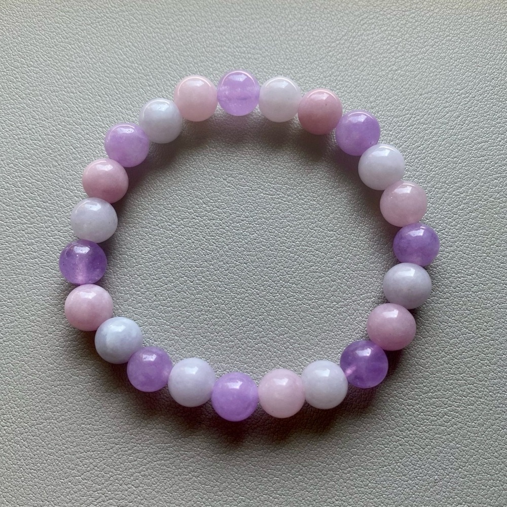 Natural Stone Purple Morganite Bracelet